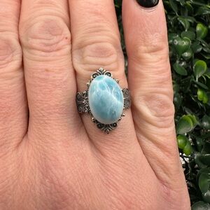 STUNNING Larimar Ring